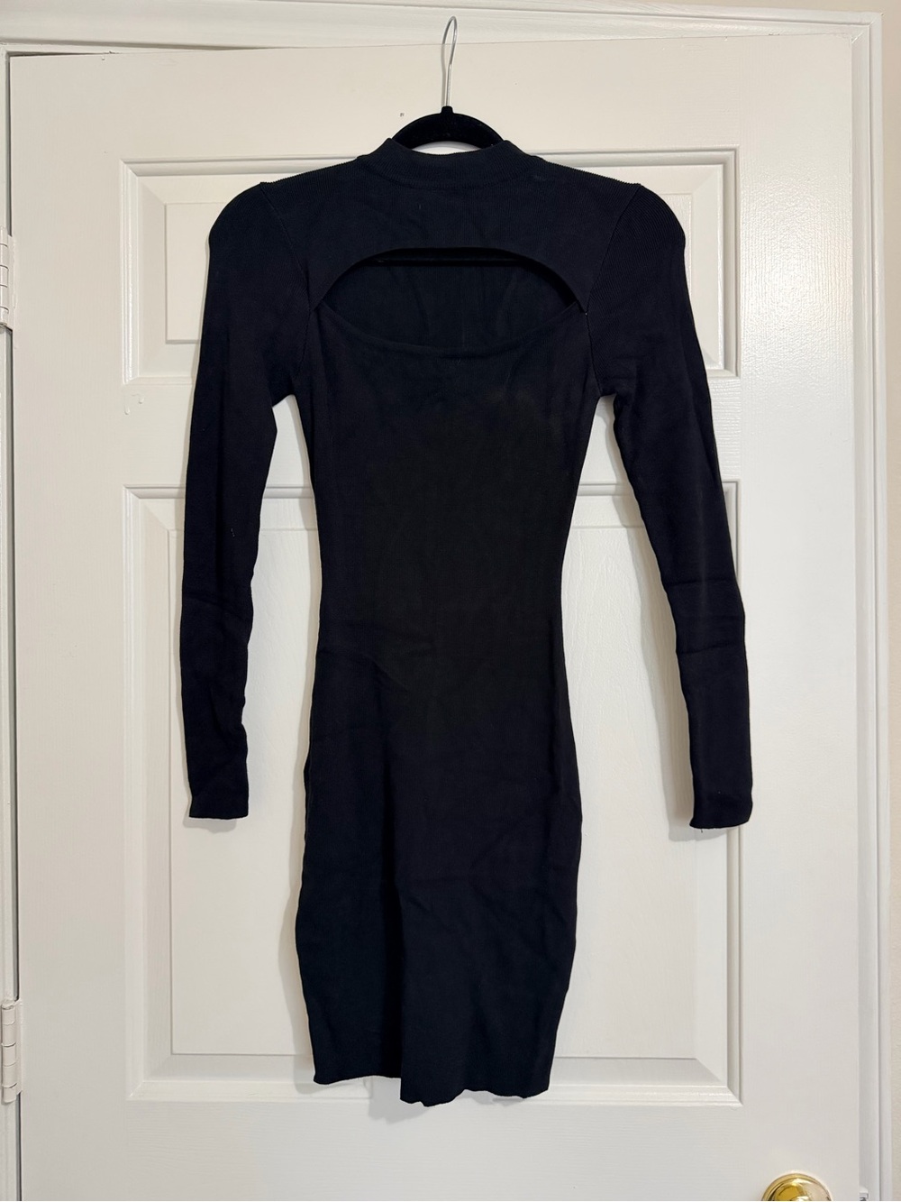 GB Black Long Sleeve Cutout Mini Dress